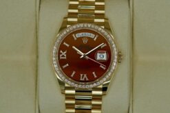 Replica Rolex Day-Date 36 mm Carnelian Dial 128348RBR Lug Shot