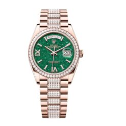 Replica Rolex Day-Date 36 mm Green Dial 128345RBR