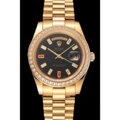 Rolex Super Clone Day-Date 36mm Black Dial 1454101
