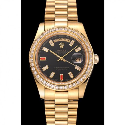 Rolex Super Clone Day-Date 36mm Black Dial 1454101