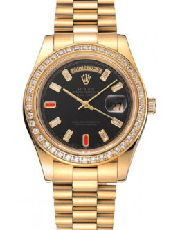 Replica Rolex Day-Date 36mm Black Dial 1454101