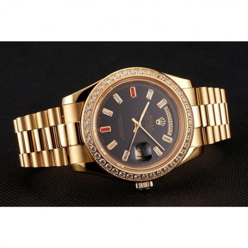 Rolex Replica Day-Date 36mm Black Dial 1454101