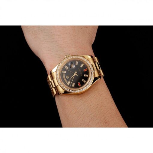 Rolex Clone Watches Day-Date 36mm Black Dial 1454101
