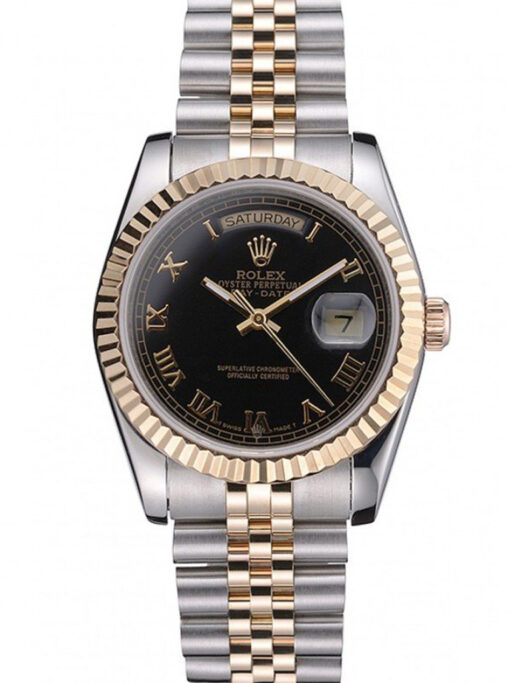 Replica Rolex Day-Date 36mm Black Dial SRL78