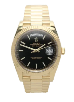 Replica Rolex Day-Date 40 mm Black Dial 228238