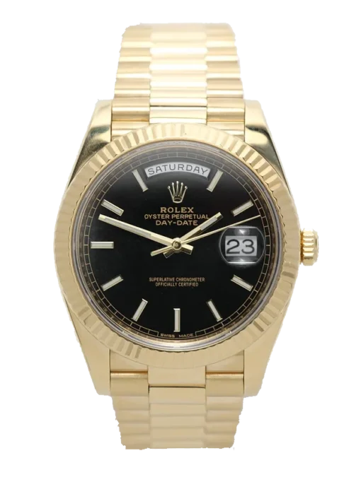 Replica Rolex Day-Date 40 mm Black Dial 228238