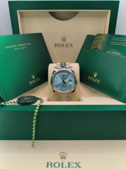 Rolex Super Clone Day-Date 40 mm Ice blue Dial 228236