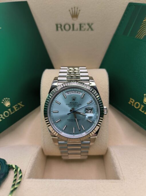 Fake Rolex Day-Date 40 mm Ice blue Dial 228236