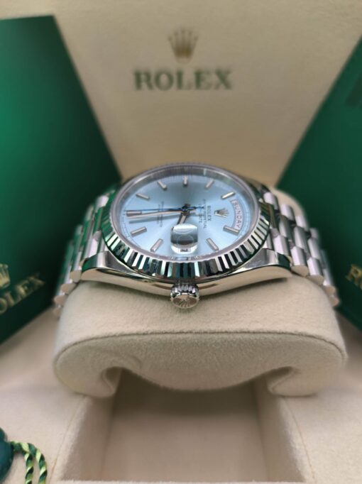 Rolex Replica Day-Date 40 mm Ice blue Dial 228236
