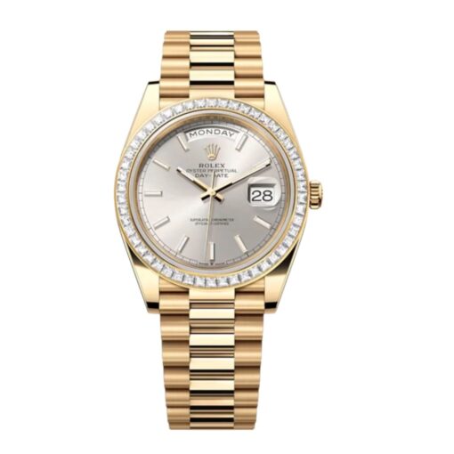 Replica Rolex Day-Date 40 mm Silver Dial 228398TBR