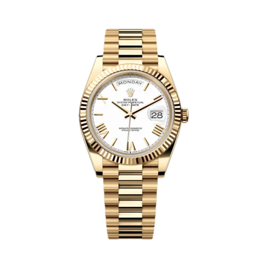 Replica Rolex Day-Date 40 mm White Dial 228238