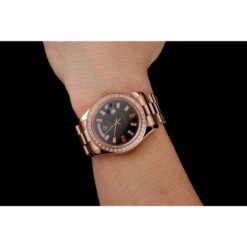 Rolex Clone Watches Day-Date 40mm Black Dial 1454102