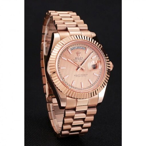Fake Rolex Day-Date 40mm Rose-Gold Dial REP016823