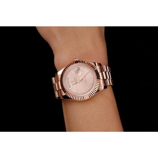 Rolex Clone Watches Day-Date 40mm Rose-Gold Dial REP016823