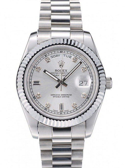 Replica Rolex Day-Date 40mm Silver Dial 41995