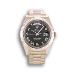 Replica Rolex Day-Date II 218235 40mm Black Dial
