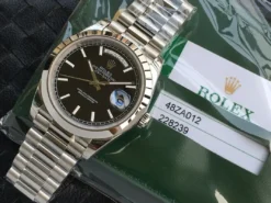 Rolex Super Clone Day-Date m228238 Black Dial Dome Bezel