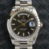 Fake Rolex Day-Date m228238 Black Dial Dome Bezel