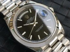 Rolex Replica Day-Date m228238 Black Dial Dome Bezel