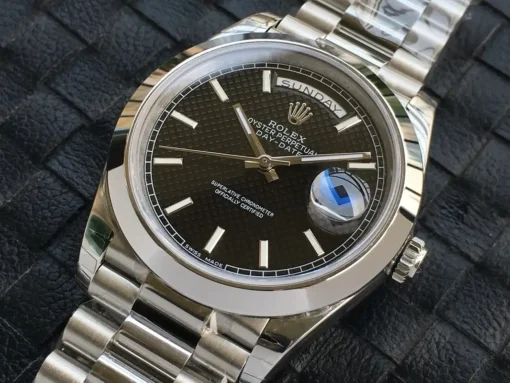 Super Clone Rolex Day-Date m228238 Black Dial Dome Bezel