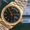 Rolex Super Clone Day-Date m228238 Black Dial Fluted Bezel