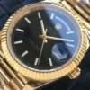 Super Clone Rolex Day-Date m228238 Black Dial Fluted Bezel