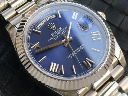 Fake Rolex Day-Date m228238 Blue Dial