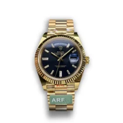 Replica Rolex Day-Date m228238 Bright Black Dial
