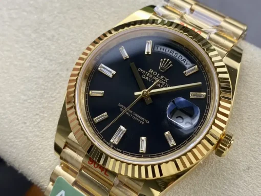 Rolex Replica Day-Date m228238 Bright Black Dial