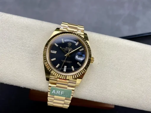 Super Clone Rolex Day-Date m228238 Bright Black Dial