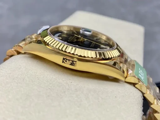 Best Fake Rolex Day-Date m228238 Bright Black Dial