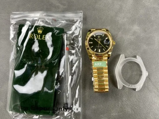 Rolex Clone Watches Day-Date m228238 Bright Black Dial