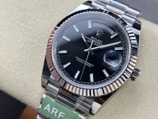 Rolex Replica Day-Date m228238 Bright Black Dial Platinum