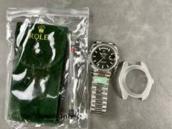Rolex Clone Watches Day-Date m228238 Bright Black Dial Platinum