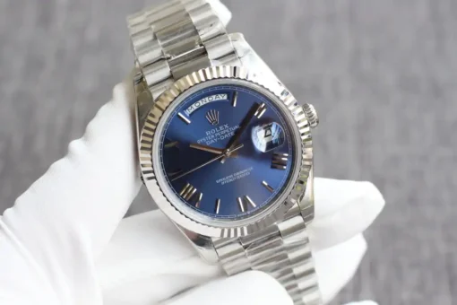 Fake Rolex Day-Date m228238 Bright Blue Dial