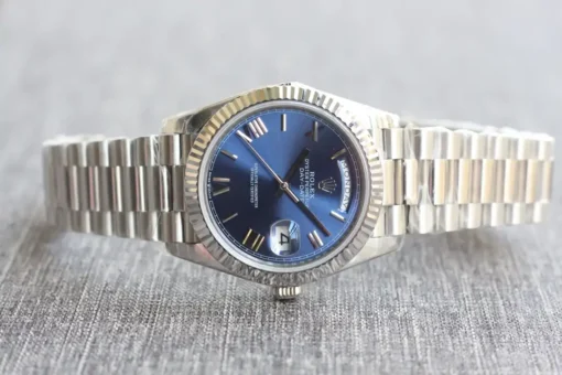 Best Rolex Replica Day-Date m228238 Bright Blue Dial