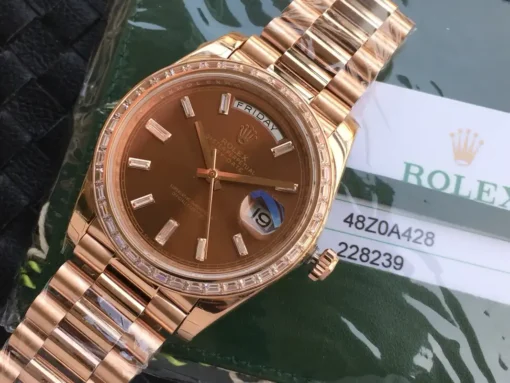 Rolex Super Clone Day-Date m228238 Brown Dial