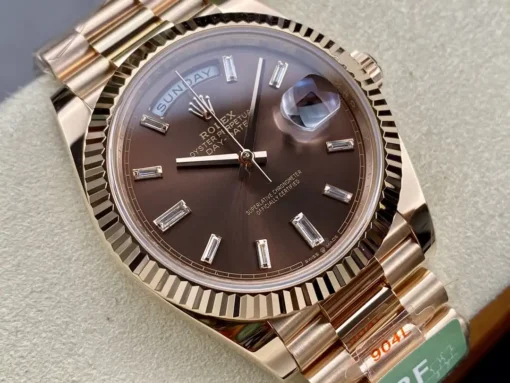 Rolex Clone Watches Day-Date m228238 Brown Ombre Dial