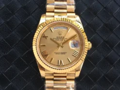Replica Rolex Day-Date m228238 Champagne Dial Close-Up Focus