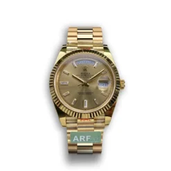 Replica Rolex Day-Date m228238 Champagne Dial Fluted Bezel