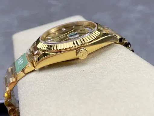 Best Fake Rolex Day-Date m228238 Champagne Dial Fluted Bezel