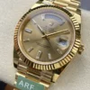 Rolex Clone Day-Date m228238 Champagne Dial Fluted Bezel