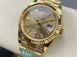 Rolex Clone Day-Date m228238 Champagne Dial Fluted Bezel