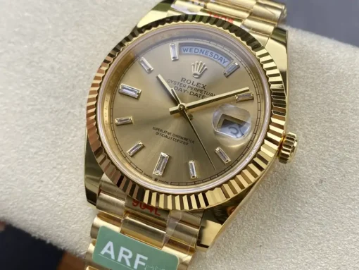 Rolex Clone Day-Date m228238 Champagne Dial Fluted Bezel