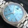 Super Clone Rolex Day-Date m228238 Ice Blue Dial Stainless Steel
