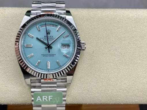 Rolex Super Clone Day-Date m228238 Ice Blue Dial White Gold