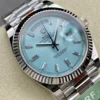Fake Rolex Day-Date m228238 Ice Blue Dial White Gold