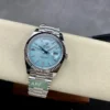 Super Clone Rolex Day-Date m228238 Ice Blue Dial White Gold