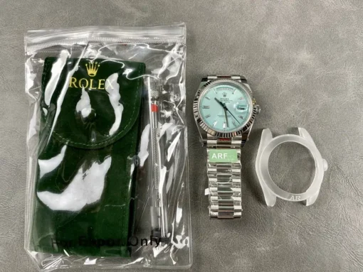 Rolex Clone Watches Day-Date m228238 Ice Blue Dial White Gold