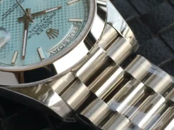 Super Clone Rolex Day-Date m228238 Ice Blue Motif Dial